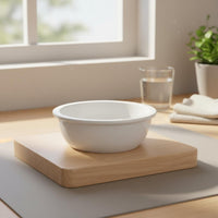 Ceramic Cat Bowl Easy to Clean Flat Bottom Cat Bowl Hygienic Shallow Pet Food Dish for Kittens, Small Dogs