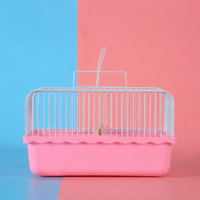 Portable Metal Bird Cage for Parakeets, Lovebirds, Finches, and Small Birds - Travel Carrier and Observation Cage
