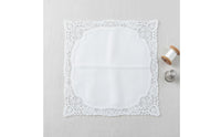 Elegant Embroidered Handkerchief Lightweight Lace Handkerchief Cotton Lace Hanky for Gift, Wedding, Memorial