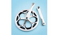 Single Chainring Crankset Square-Taper Crankset with Guard Loop 53T Chainring for Cyclists