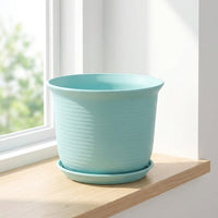 Resin Planter with Matte Finish, Simple Planter for House Plants, Outdoor Planters and Indoor Plant Pot, Water Saving Simple Style