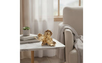 Flower Candle Holder Sculptural Candle Holder with Leaf Aluminum Candelabra for Dining Table, Reception Areas