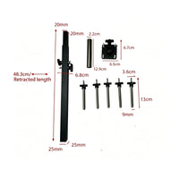 Multi-Post Percussion Bar with Mounting Posts Matte Black Accessory Mounting Bar Adjustable Percussion Mount Wear-Resistant for Stage, Recording Studio