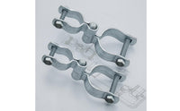 2 Pieces Galvanized Steel Chain-Link Gate Hinge Threaded Bolt Gate Hinge Clamp