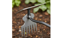 Weeding Rake Hoe Multi-Functional Manual Invasive Growth Remover Stainless Metal Garden Base Puller for Gardeners