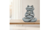 Meditating Dog Statue Resin Meditating Dog Figurine Cross-Legged Weather-Resistant for Pet Owners, Desk, Office