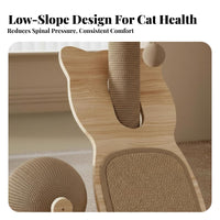 Complete Design Cat Tree with Bed and sphere Track Wear-Resistant Interactive Scratching Tower Space-Saving Feline Activity Center Protects Furniture for felines, young felines, young cat Owners, Indoor, Indoors, Living Room, Bedroom