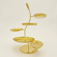 S-Shaped Fruit Stand Polished Tiered Fruit Stand Shallow Trays Table Accessory