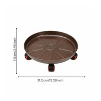 Rolling Mobile Pot Stand 360 Degree Wheels Rolling Pot Tray High Weight Capacity Planter Roller Base for Indoor, Balcony