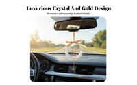 Sparkling Crystals Good Luck Car Charm Exquisite Design Good Luck Car Charm Easy to Hang for Gift Givers, Spirituality Enthusiasts