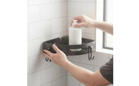 Space Saving Bathroom Corner Shelf Drainage Design No-Drill Corner Rack Waterproof for Toilet, Kitchen