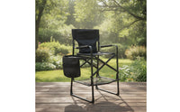 Director's Chair with Side Table Foldable Director's Chair with Cup Holder Furniture Portable Padded for Makeup Artists, Patio