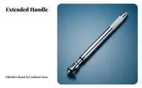 High Rotational Force Ratchet Extension Bar Labor-Saving Design Extendable Ratchet Wrench Tight Space Reach Wrench Extender Bar Heavy Duty for Auto Repair Technicians, Maintenance Workers, DIY Enthusiasts, Workshop, Garage