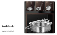 Hanging Hole Hot Pot Skimmer Basket Multi-Purpose Hot Pot Colander Multipurpose Stainless Steel Mesh Colander Rustproof