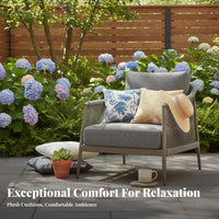 Nordic design 4-Piece Woven Sofa Set Waterproof Outdoor Furniture Water pads Patio Seating Group Weather-Resistant for Families, Homeowners, Adults