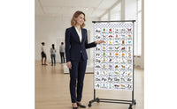 Pocket Chart with Clear Pockets Polka Dot Hanging Pocket Simple to Hang to Hang for Teachers, Homeschoolers, Homeschool, Playroom