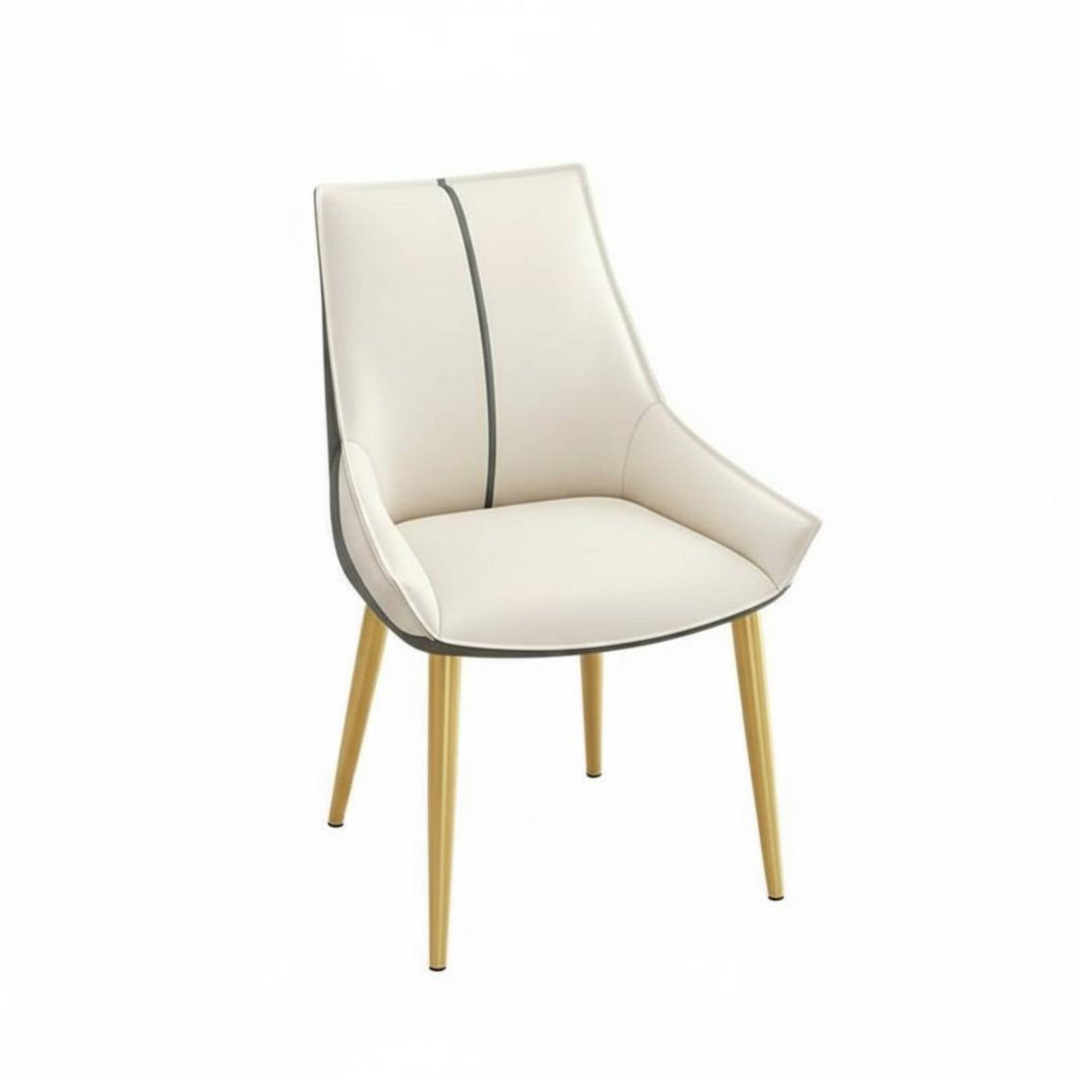 Modern Minimalist Design Upholstered Side Chair with Metal Legs Light Luxury aesthetic Dining Seating Soft Padded Seat Indoor Furniture Ergonomic Backrest for Restaurant Owners, Interior Designers, Kitchen, Living Room, Waiting Area, Office