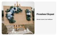 2 Pieces Artificial Wedding Arch Flowers Reusable Wedding Arch Flower Kit Ceremony Backdrop Flowers Versatile for Chair Backs
