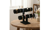 Bracelet Display Stand Two-Tier Bracelet Holder with Rectangular Base Detachable