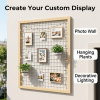 Wall Mounted Wooden Plant Shelf, Rustic Square Wall Planter for Balcony & Liv Room, Small Space Home Decor Shelf