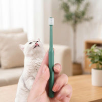 Dog Toothbrush and Cleaning Brush for Cat Toothbrush Soft Bristles, Fresh Breath for Bad Breath and Oral Hygiene, 360 Degree Brush Head, Non Slip