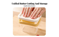 2-in-1 Design Airtight Butter Keeper with Cutter Even Slices Butter Cutter Box Keeps Crisp Kitchenware Easy to Use for Breakfast Prep, Baking
