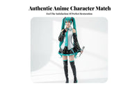 Virtual Singer Uniform Vivid Teal highlights Multi-Piece Anime Suit Characterprecise Design Cosplay Costume for Women, Teens, Theme Parties, Carnival