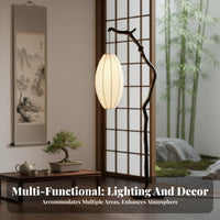 Minimalist Design Tree Branch Floor Lamp Stable and Long-Lasting Textile Lantern Floor Lamp Easy to Assemble Accent Light Flicker-Flickerless for Interior Designers, Homeowners, Students, Study, Corner, Office