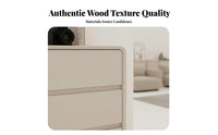 Minimalist Design Rounded Corner Drawer Cabinet Wooden Top Chest of Drawers Space-Saving Storage Furniture Sturdy and Long-Lasting for Families, Homeowners, Bedroom, Living Room, Entryway, Home Office