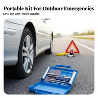 Emergency Use Flat Tire Repair Kit Portable Tubeless Tire Repair Kit Universal Fit for Beginners, Road Trip