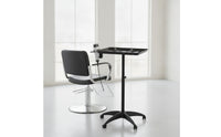 Salon Tray Stand Adjustable Height Salon Tray on Wheels Wheeled Hairdresser Trolley for Stylists, Hairdressers, Barbershop, Beauty Parlor