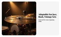 Long Flat Arms Drum Cymbal Sizzler Adjustable Clamp Cymbal Sizzler Silver Silver-Toned Percussion Accessory Riveted Ends