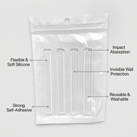 Clear Self Adhesive Door Handle Wall Protector , Heavy Duty Furniture Anti-Knock Pads for Kitchen Cabinet Doors, Anti-Collision Strips for Homeowners