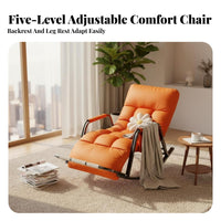 Reclining Function Rocking Recliner with Footrest Adjustable Backrest Design Recliner Sturdy Frame Lounge Chair Overstuffed Cushions for Couples, Homeowners, Balcony, Bedroom, Reading Nook, Home Office