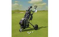 Folding Golf Push Cart with Cup Holder Portable 3 Wheel Golf Cart Long-Lasting Trolley Heavy-Duty for Golfers