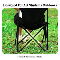 Foldable Design Portable Sketching Stool Folding Camping Chair small-sized Size Camp Seat Easy Storage for Art Students, Fishermen, al fresco dinings, Outdoors, Fishing, Hiking
