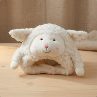 Soft Sheep Head Cover Photo Prop Lamb Ear Headband White