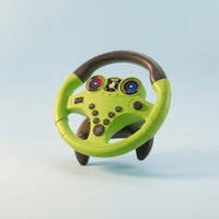 Steering Wheel Toy with 360-Degree baseDegree Rotating Simulated Driving Steering Wheel Realistic for Young Children, Kids, Travel, Playroom