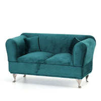 Sofa Jewelry Box Velvet Jewelry Organizer with Metal Legs Decorative for Bedside Table