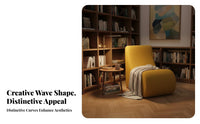 Undulating Sofa Wave-Shaped business-grade Furniture Nordic and aesthetic Lounge Seating for Interior Designers, curvedhitects, Library, Office Lobby, Art Gallery
