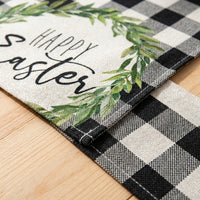 Easter Table Runner Sturdy Spring Easter Table Runner Farmhouse Interior Embellishments Textile for Party Hosts, Homeowners, Daily Use, Home Party Decor