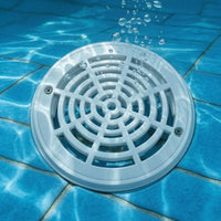 ABS Plastic Pool Main Drain Cover Grille-Style Main Drain Outlet Screw-Secured Smooth Molded Finish