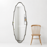 French Retro Full-Length Mirror, 165cm, Dressing Mirror, Mirror, Arch Shape, Shatter-Resistant Processing