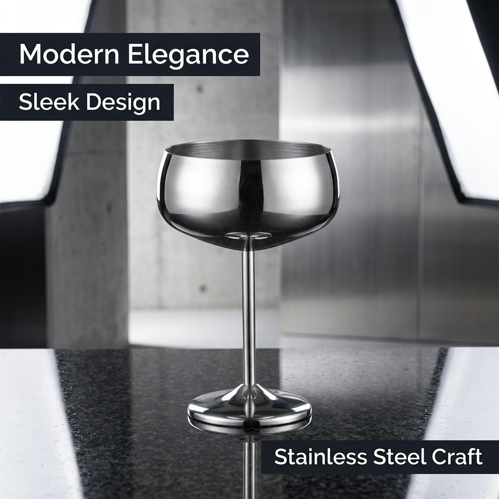 Stainless Steel Martini Glasses, Glasses, Metal Martini Glasses, Martini Goblets, Champagne Glass, Unbreakable Martini Glasses