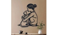 Metal Silhouette Wall Decor Pet Lover Gift Child and Pet Wall Art Effortless to Hang Line Wall Art