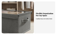 Space Saving Foldable Storage Box Compartmentalized Wardrobe Divider Box With pull tab Clothes Container adaptable for Students, Families, Closet, Bedroom, Chest Drawer, Dorm Room