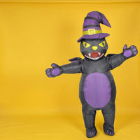 Inflatable Sorcerer Cat Costume Full-Body Cat Costume Comfortable Inflatable Suit for Teens