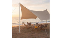 Stainless Steel Tent Pole Heavy Duty Tarp Pole Rust-Resistant Canopy Support Rods for Outdoor, Beach, Backyard