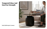 Light Luxury Round Three-Legged Table Italian Inspired Coffee Table with Storage Shelves stylish look Home Furnishing Minimalist Design for Apartment Dwellers, Homeowners, Interior Designers, Living Room, Small areas, Lounge Area, Office