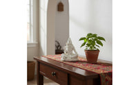 Intricate Detailing Lord Shiva Murti Detailed Carving Table Ornament Matte White for Entryway, Altar